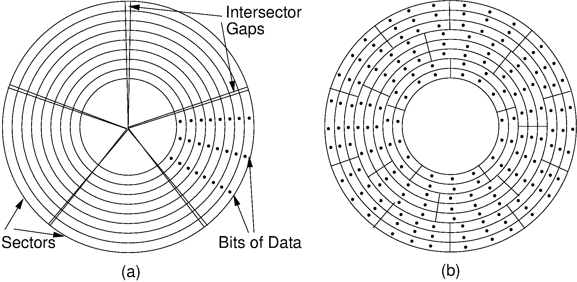 The organization of a disk platter