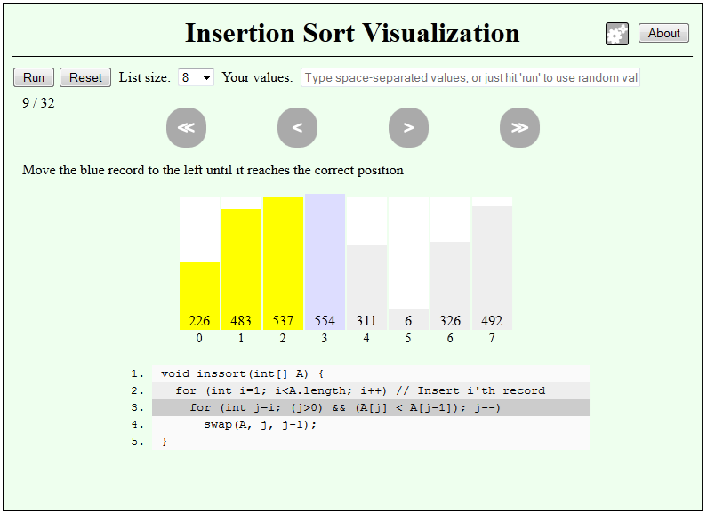 Insertion sort AV